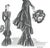 Art Deco 1939 French Balenciaga Couture Evening Dress Design Print For Sale - Image 3 of 4