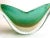 Mid 20th Century Barovier & Toso Mid Century Modernist Murano Art Glass Pistachio Green Gold Leaf Fleck Bullicante Winged Crescent Sommerso Bowl Vase For Sale - Image 5 of 13