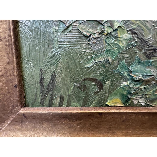 Max Bill Landscape Composition, Oil Painting on Cardboard, Framed For Sale - Image 4 of 11