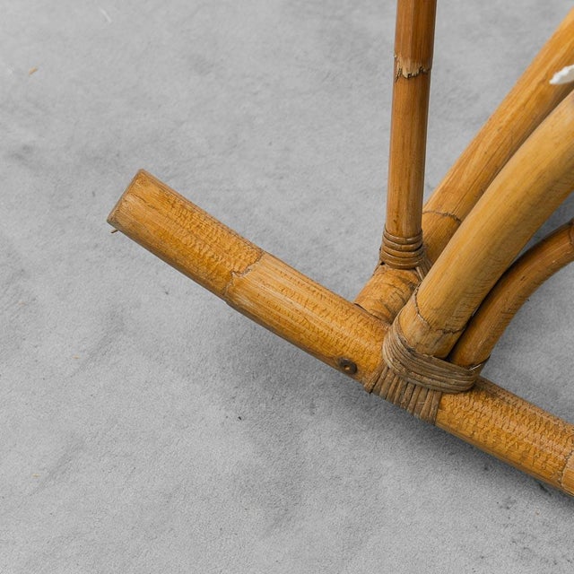 Bamboo Rocking Chair attributed to Dirk van Sliedregt for Rohe Noordwolde, 1970s For Sale - Image 11 of 12