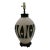 Late 20th Century Black & Ivory Geometric Chulucanas Pottery Lamp – Handcrafted Peruvian Art Inca Style For Sale