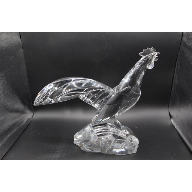 Large Art Deco Crystal Cockerel by Georges Chevalier for Baccarat For Sale - Image 6 of 13