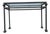 Vintage Mid-Century Brutalist Wrought Iron and Glass Console Table For Sale