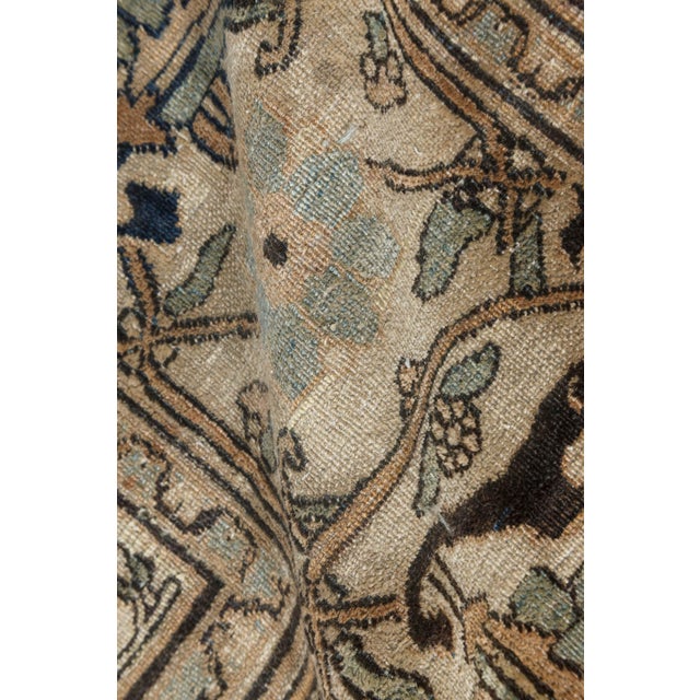 Late 19th Century 19th Century Persian Meshad Botanic Handwoven Wool Rug For Sale - Image 5 of 8