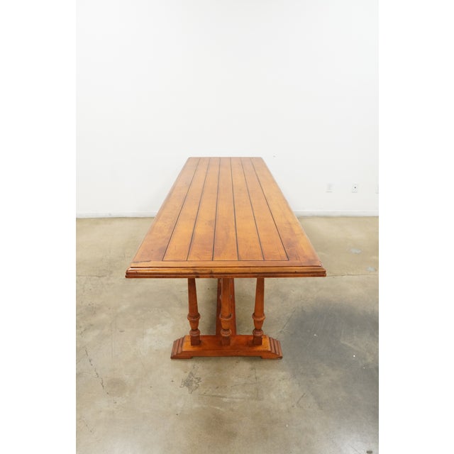 Vintage Century Furniture Trestle Dining Table For Sale - Image 12 of 15