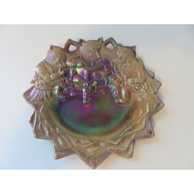 Glass Westmoreland the Roosevelt Bears Embossed Commenorative Plate 1949 Vintage For Sale - Image 7 of 7