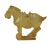Handmade artistic Fengshui display horse figure is made of glass finished with a distressed rustic dusty surface....