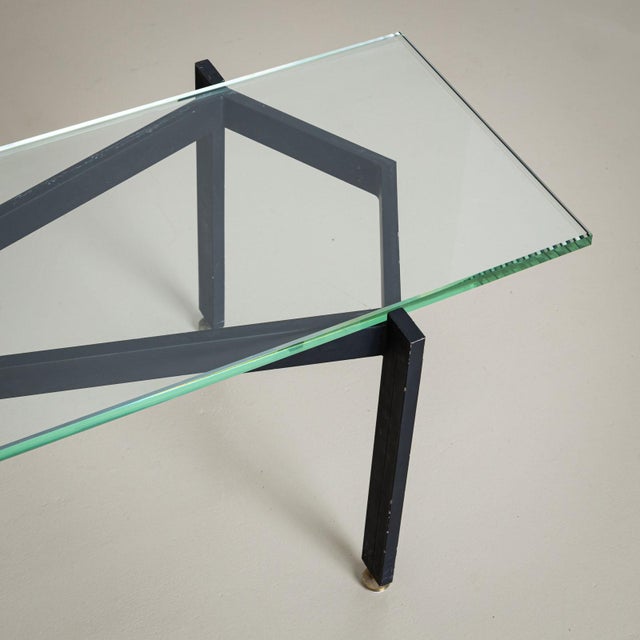 Coffee Table with Black Iron Frame, Italy, 1960s For Sale - Image 15 of 16