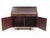 Elegant mahogany wood desk with aluminum inserts designed by Gianfranco Frattini for Bernini in 1960. Hardwood and wood...