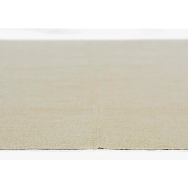 2020s Pure Salt Koukila Ivory Hand Woven Linen Area Rug, 6'3" X 9' For Sale - Image 5 of 9