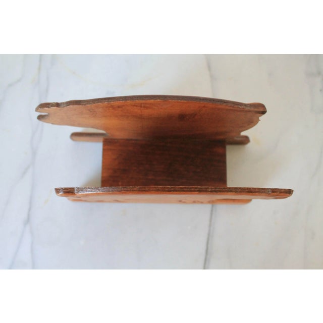 Vintage Wooden Pig Napkin or Letter Holder For Sale - Image 4 of 8
