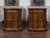 Early 19th Century Pair of 1800s Italian Carved Walnut Cabinets with Canted Sides, Drawer and Doors For Sale - Image 5 of 12