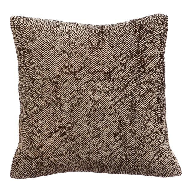 Brown Kilim Pillow Cover For Sale