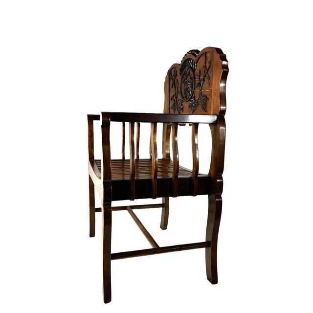 Late 19th Century Antique Chinese Armchair Made for the French Market For Sale - Image 5 of 12