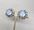 1950s Vintage 1950s Signed Hattie Carnegie Blue/Clear Givre Clip Earrings For Sale - Image 5 of 8