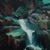 Abstract Fractured Dream by Judd Mercer | Oil on panel Painting of a rocky landscape with waterfalls. For Sale - Image 3 of 5