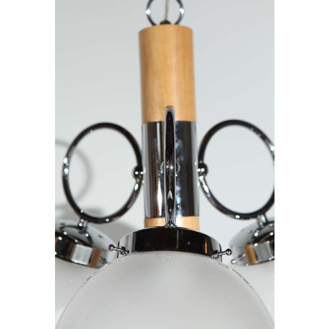 Glass Italian fixture newly rewired for three standard light bulbs. Vintage stock, never used. Twenty four fixtures are...