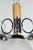 Glass Italian fixture newly rewired for three standard light bulbs. Vintage stock, never used. Twenty four fixtures are...