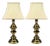 Hollywood Regency, Brass, Fabric, Table Lamps, Usa, 1970s For Sale