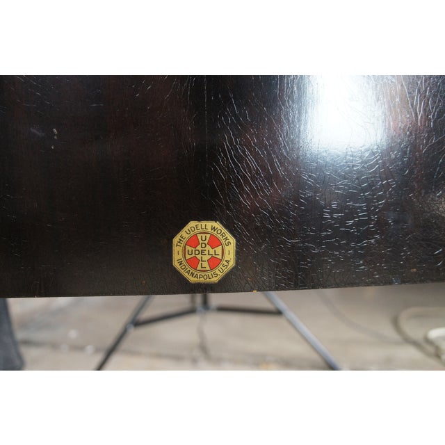 Antique Victorian Udell Works Walnut Record Cabinet Console Sideboard 42" For Sale - Image 9 of 12