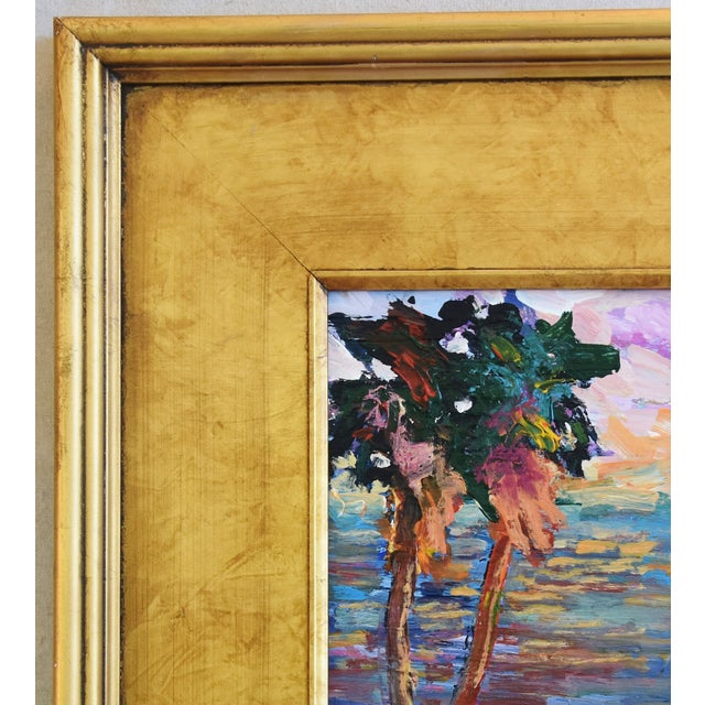 Abstract California Impressionist Landscape Seascape Painting by Juan Guzman For Sale - Image 3 of 9