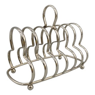 Vintage English Silver Plate Toast Rack For Sale