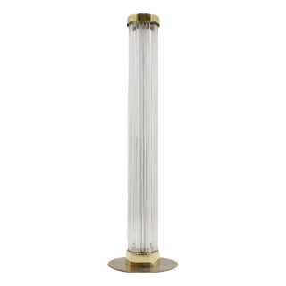 Modern Brass & Art Glass Floor Lamp from Kamenický Šenov/Preciosa, 1960 For Sale