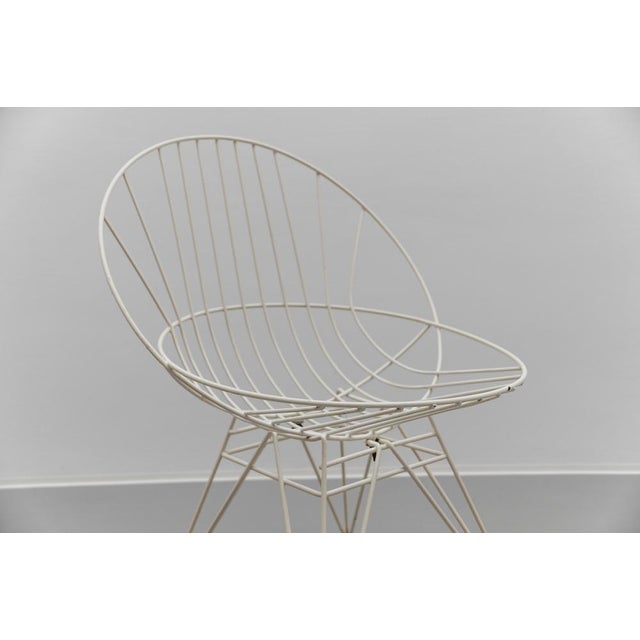 Metal Combex Wire Chair and Combex Wire Table by Cees Braakman for Pastoe, Netherlands, 1950s, Set of 3 For Sale - Image 7 of 17