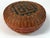 Chinese woven lidded basket featuring a geometric pattern on the top of the lid. These baskets were often used as bridal...