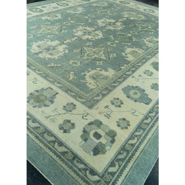 Turkish Turkish Oushak Rug 12'6" x 15'6" #19388 For Sale - Image 3 of 8