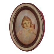 Charles Van Belle, Little Girl, 1946, Oil Painting on Canvas, Framed For Sale
