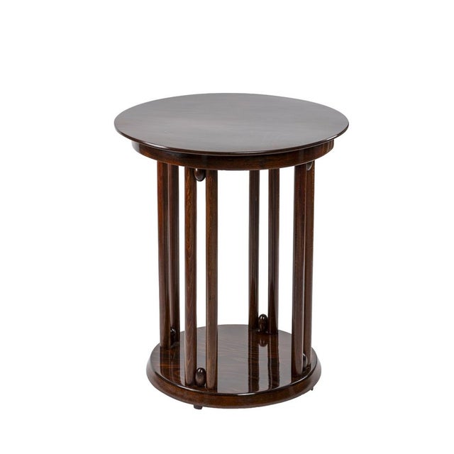 Brown Model Bat Table by Josef Hoffmann and Gustav Siegel for Gebrüder Thonet, 1912 For Sale - Image 8 of 12