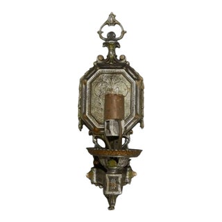 Antique Arts & Crafts Wall Sconce One Light Beed Repair For Sale