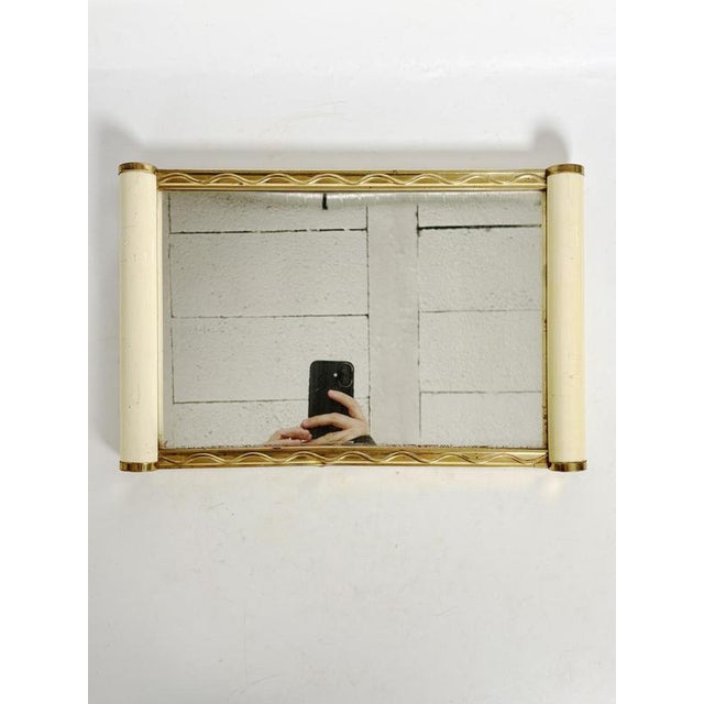 Art Deco Wooden and Mirrored Tray, France, 1940 For Sale - Image 9 of 14