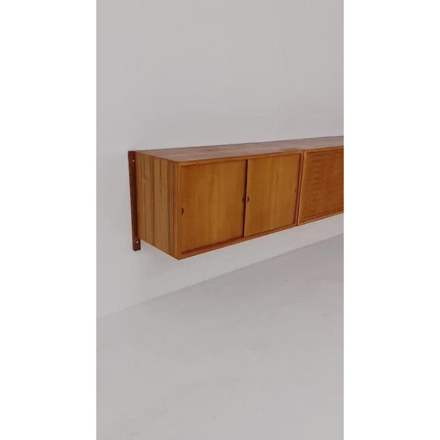 Mid century Danish teak floating sideboard / 3 cabinets by Poul Cadovius for Royal, Denmark, 1960s Danish design by Poul...