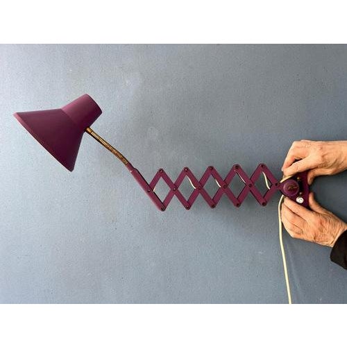 Vintage Space Age Scissor Wall Lamp For Sale - Image 3 of 11
