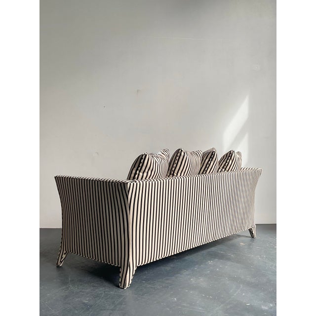 Black Vintage Boho Striped Sofa For Sale - Image 8 of 12