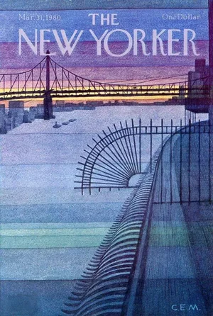 1980, Vintage New Yorker Cover, March 31 (Charles Martin), Original New Yorker Magazine Cover, City Life, New York City