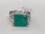 8.5 Carat Emerald Cut Emerald and 4 Ct Diamond Ring Platinum, Estate 6.5 Unisex For Sale - Image 16 of 18