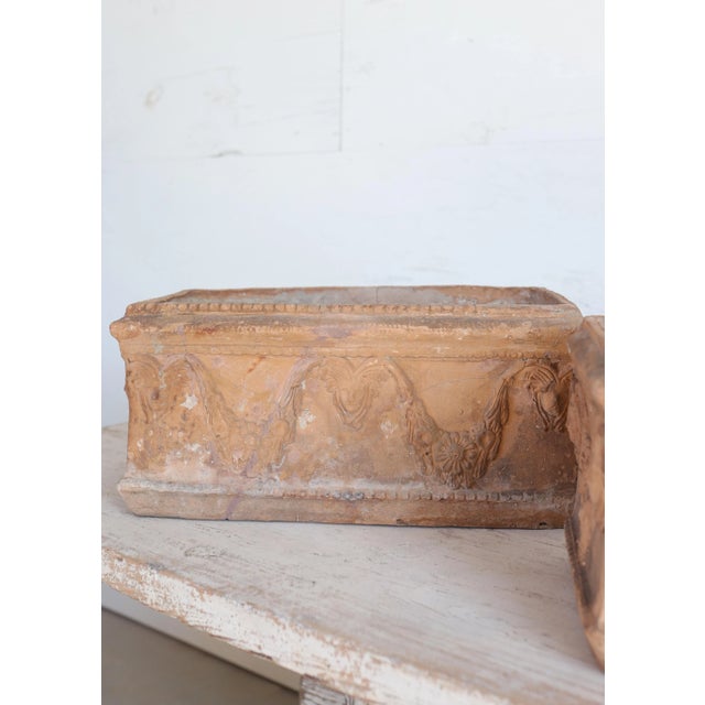 Terra Cotta Set of Six 19th Century French Terracotta Planters For Sale - Image 8 of 14