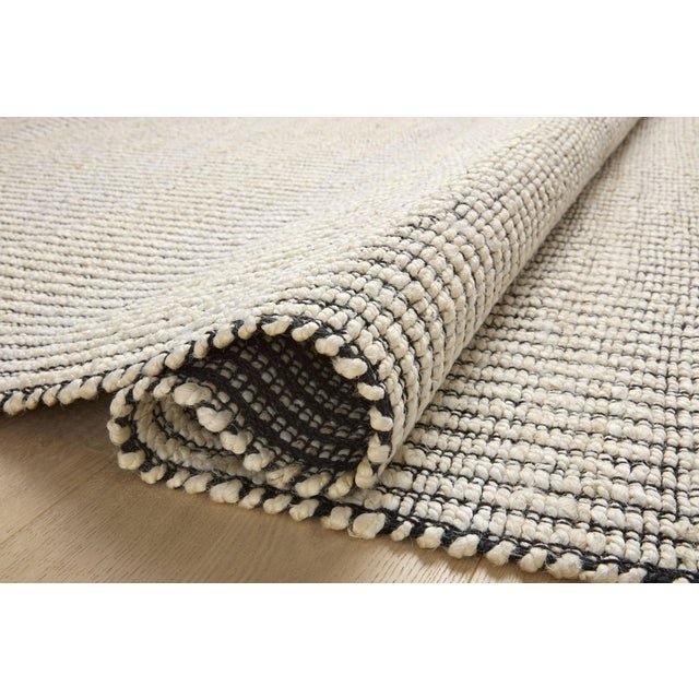 Loloi Rugs Angela Rose x Loloi Colton Ivory / Black 18" x 18" Sample Rug For Sale - Image 4 of 9