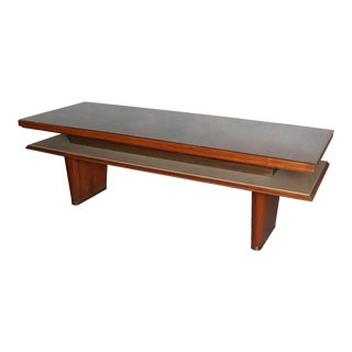 Vintage Two Tier Floating Executive Desk For Sale