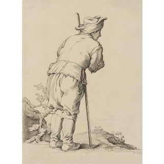 Johann Heinrich Wilhelm Tischbein, Shepherd with a Stick, 1790, Drawing For Sale