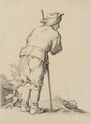 Johann Heinrich Wilhelm Tischbein, Shepherd with a Stick, 1790, Drawing