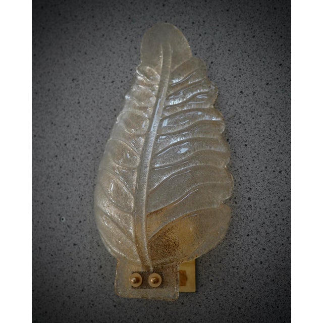 Metal Murano Art Glass Gold Graniglia and Brass Wall Light and Sconces, 2000 For Sale - Image 7 of 10