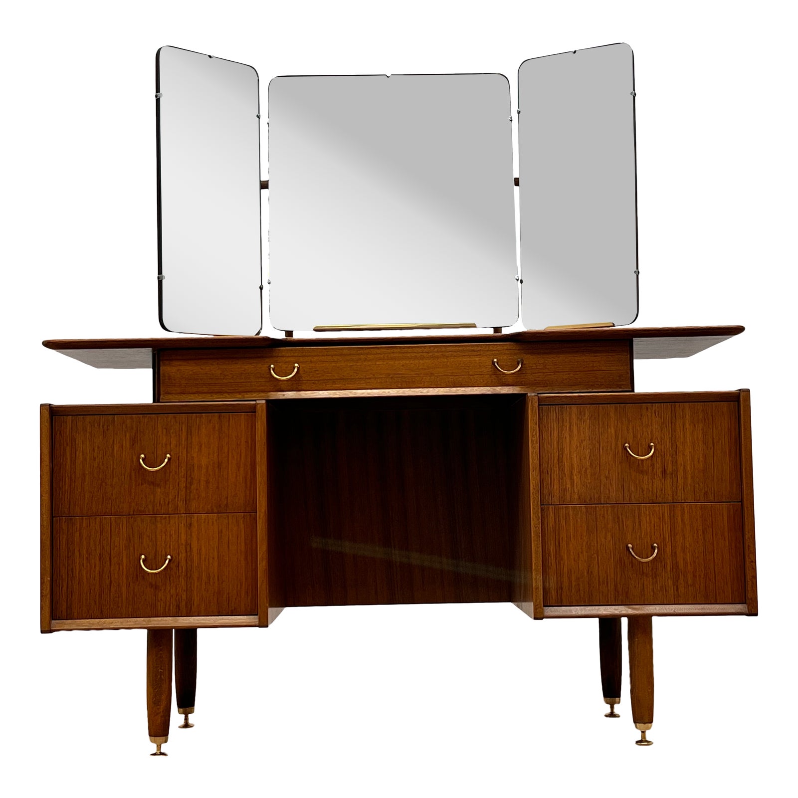 1950s Mid Century Triple Mirror Vanity by E Gomme Ltd | Chairish