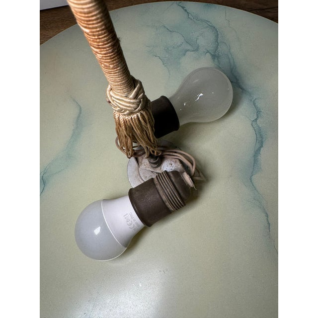 Art Deco Pendant Lamp with Marbled Glass Shade, 1930s For Sale - Image 9 of 11