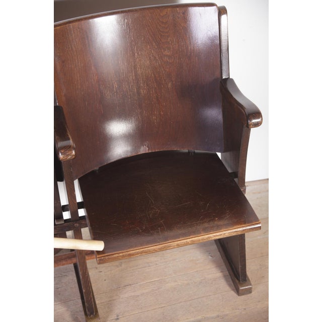 Wood Vintage Cinema Bench from Ton, 1960s For Sale - Image 7 of 8