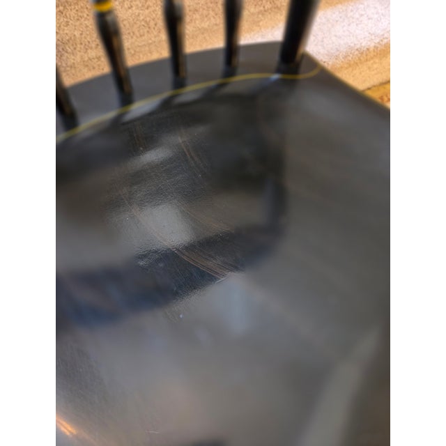 Wood Late 20th Century L. Hitchcock Black Harvest Inn Side Chair For Sale - Image 7 of 10