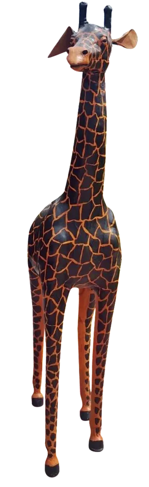 50" Handmade Paper Mache Giraffe Figurine